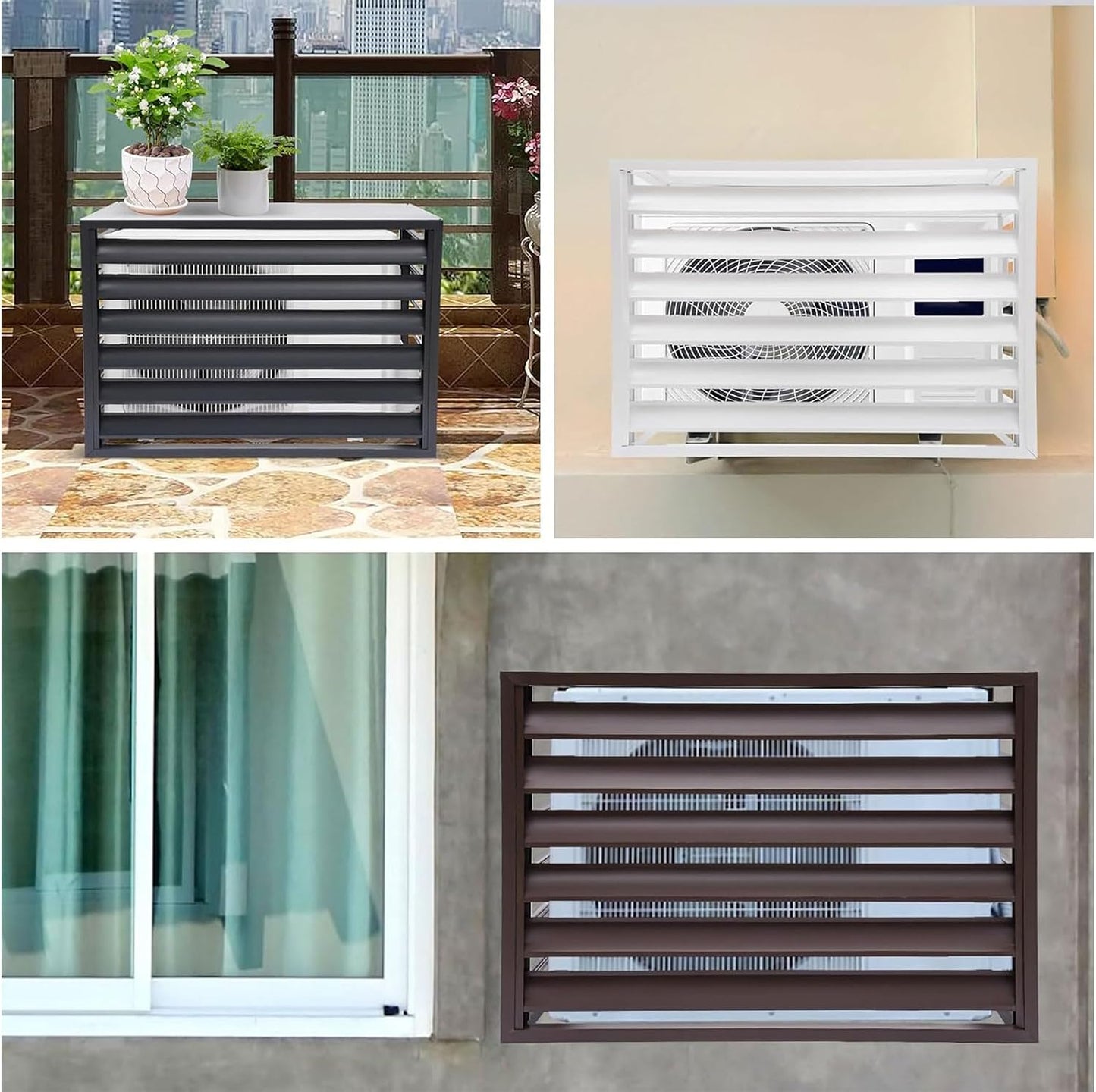  Housse De Protection Pour Climatiseur Extérieur – Ions D'aluminium Résistant Aux Intempéries Pour Unités AC 1,5P/2-3P/5P Et Pompes à Chaleur, Empêche Les Débris Et Le Feuillage