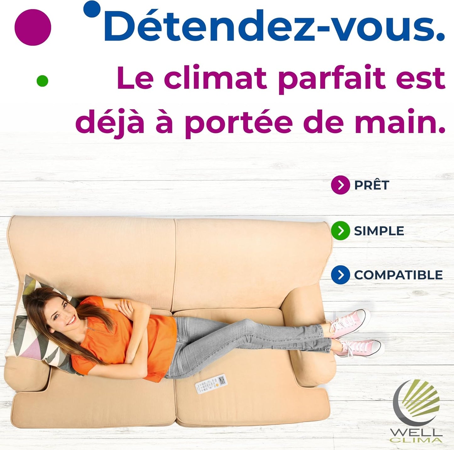  Wellclima WEC-HA1 Télécommande Pour Climatiseur Pour Haier, Pour HEC, Pour Candy, Plus Complète Que Les Universelles, Prête à L’Emploi Avec Fonctions Spéciales, Pour Inverter Et Pompe à Chaleur