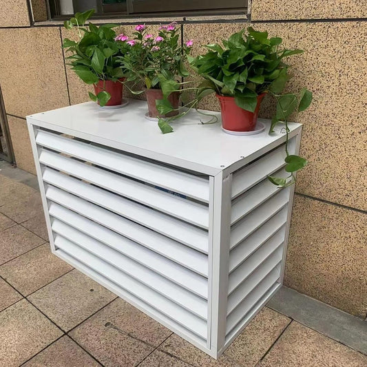 GENERIC Housse De Protection En Aluminium Pour Climatiseur Extérieur Et Support De Fleurs, Grille De Protection Pour Unités De Climatisation Et Pompes à Chaleur, Boîtier Autoportant Pour Poubelle Ou Unité De