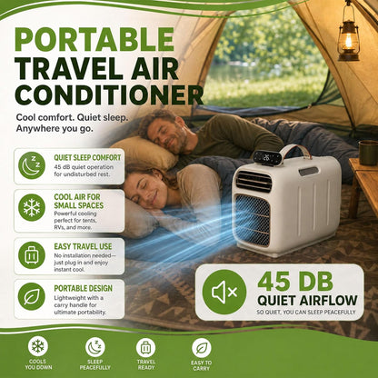  Climatiseur Mobile,Climatiseur Portable,Puissance De Refroidissement De 4700 Btu Et 450 W,Unité De Climatisation De Camping Avec Télécommande Et 3 Vitesses De Ventilation Cooling
