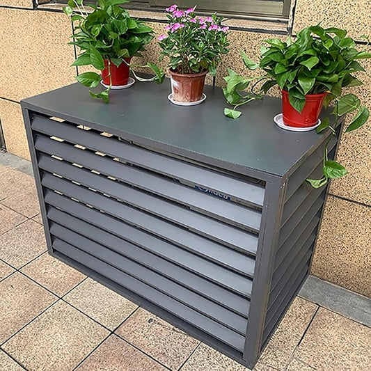 GENERIC Housse De Protection Résistante Aux Intempéries Pour Climatiseur Extérieur – Clôture Antivol Pour Climatiseurs Divisés – Protection Contre Les Intempéries – Convient à La Plupart Des Unités