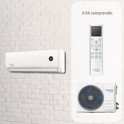  ALASTOR 9 Climatiseur Inverseur 9000 BTU Avec Pompe à Chaleur, Gaz R32, Classe A++/A+, Télécommande LCD Sans Fil, écran LCD, Filtres Lavables, Minuterie Programmable