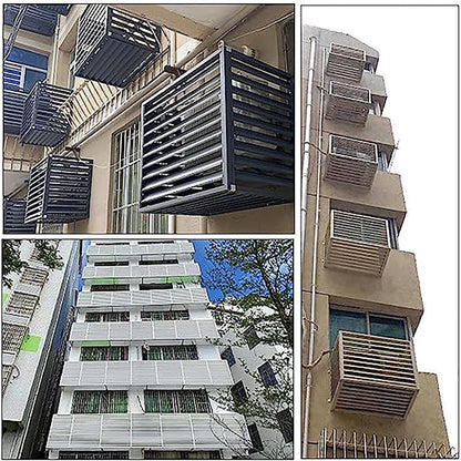 GENERIC Housse De Protection Pour Climatiseur D'extérieur - Grille Décorative En Alliage D'aluminium Pour Condensateur Et Pompe à Chaleur - Protection Contre Les Intempéries - Design Durable Et élégant