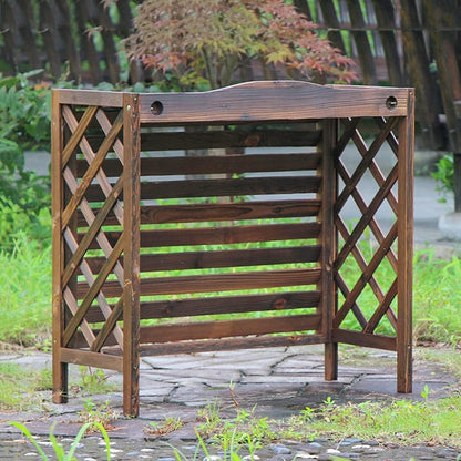  Cadre Extérieur De Climatiseur En Bois Massif, Jardinière En Bois, Capot De Protection Pour Climatiseur, Volets Centraux Résistants Aux Intempéries, Treillis De Patio