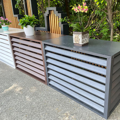 GENERIC Housse En Aluminium Pour Climatiseur - Résistante à L'eau Et Au Vent - Design Anti-grêle - Idéale Pour Une Utilisation En Intérieur Et En Extérieur.