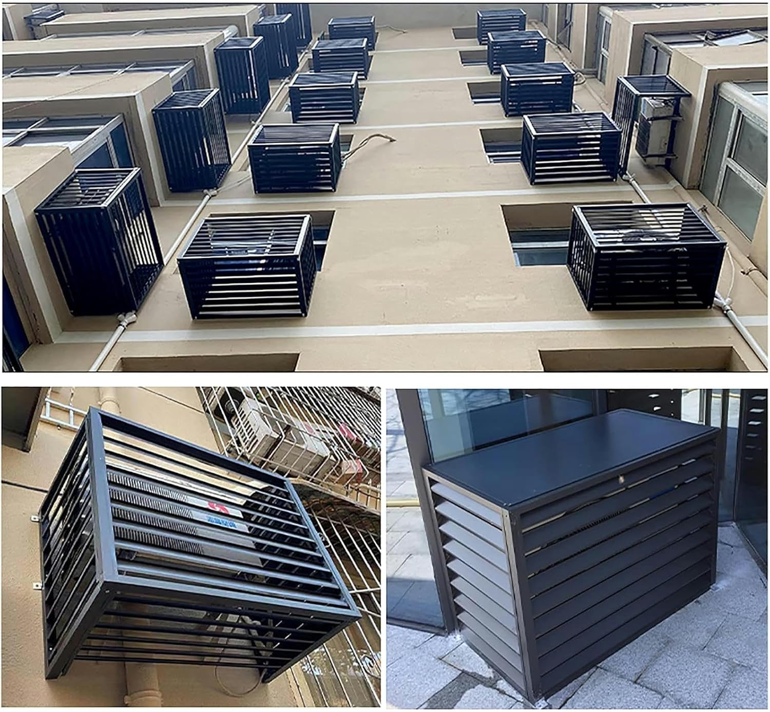  Housse De Protection Pour Climatiseur Extérieur, Résistante Aux Intempéries Et Durable, Pour Unités Extérieures, Protection De Clôture En Aluminium, Support De Fleurs, Po