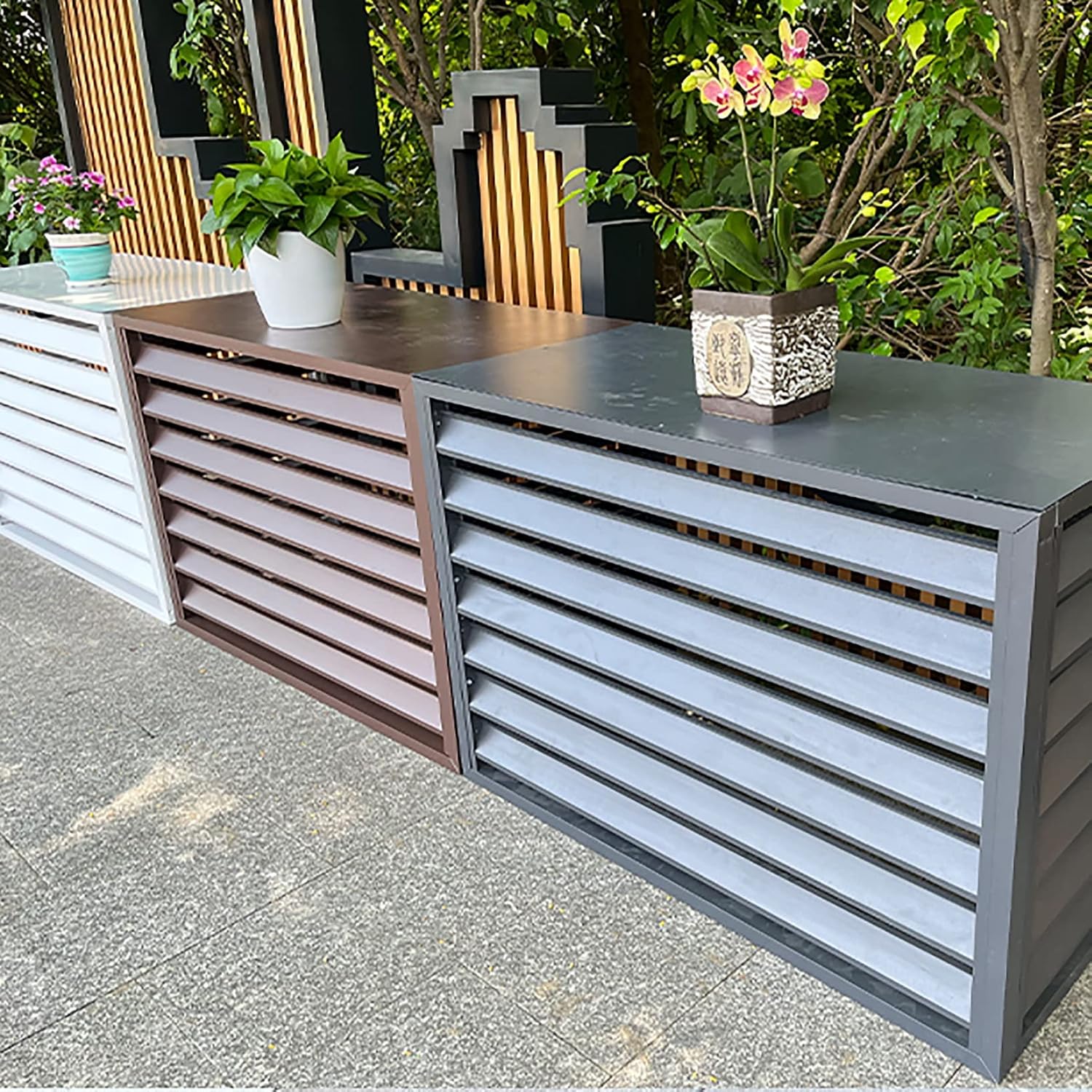 GENERIC Housse De Protection Pour Climatiseur Extérieur Anti-vol Toutes Saisons - Clôture D'intimité Pour Climatiseurs Extérieurs