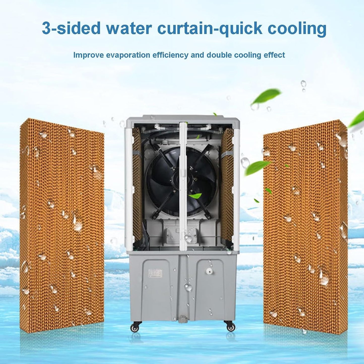  Home Essentials, Climatiseur Portable Avec Réservoir D'eau De 70 L | Aucune Fenêtre Nécessaire Pour Garage, Cour, Usage Commercial | Unité De Refroidi