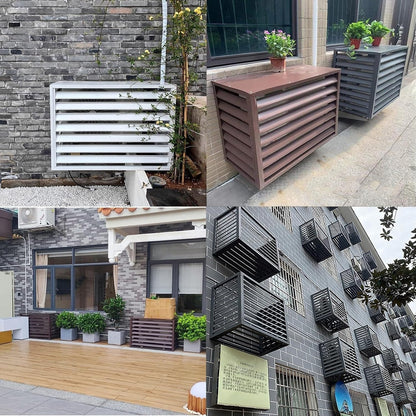 GENERIC Housse En Aluminium Pour Climatiseur Et Clôture De Confidentialité Décorative – Grilles De Protection Extérieures Pour CVC Et Pompes à Chaleur, Poubelle – Design Résistant Aux Intempéries